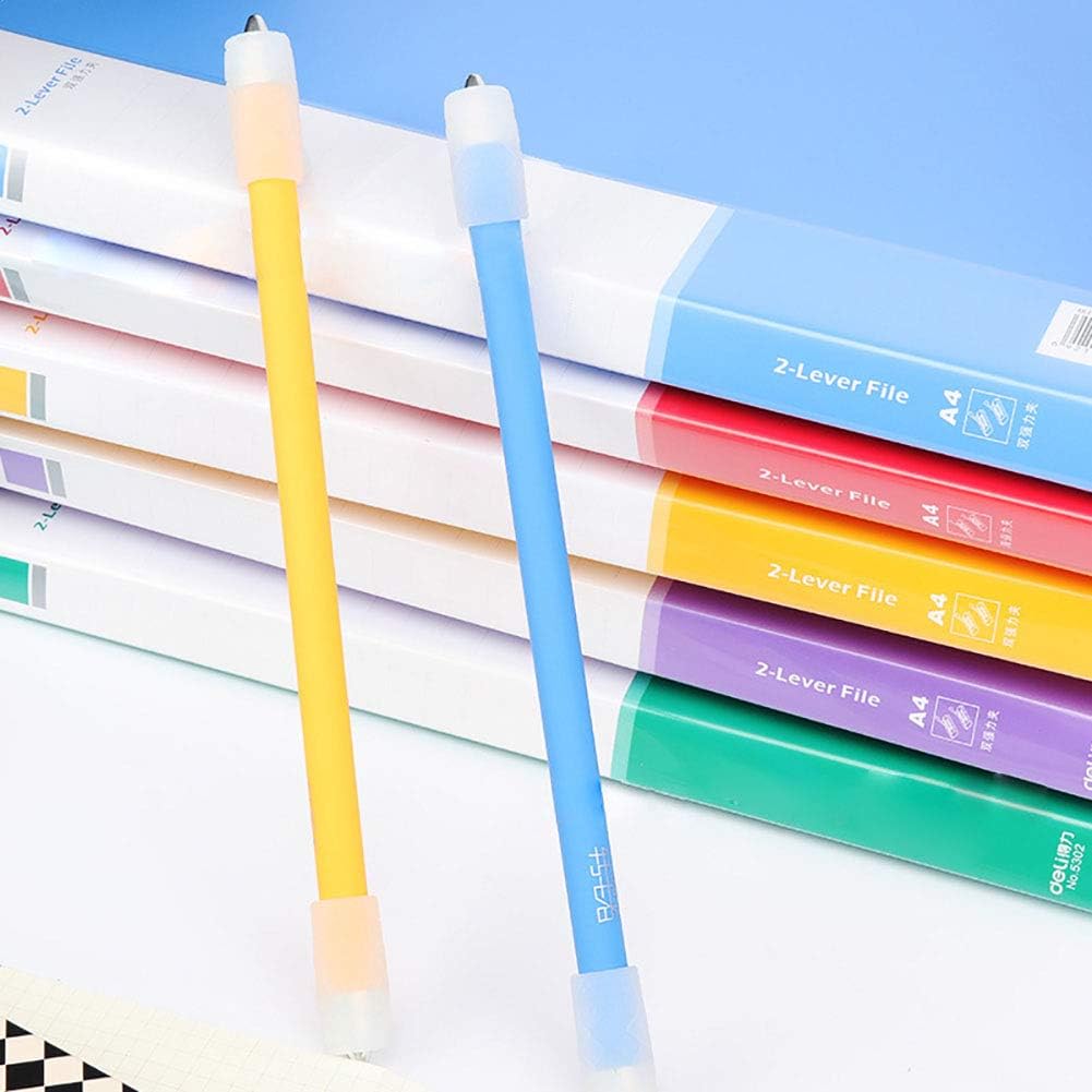 Stylo bille Garvee Penna Spinning Antidérapant 23 cm Noir mat, manche extra long renforcé en métal, idéal pour le bureau et l'école