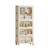 Armoire portable Garvee à 4 niveaux pour enfants avec portes, tringle à vêtements en plastique et 10 cintres pour chambre et salle de jeux