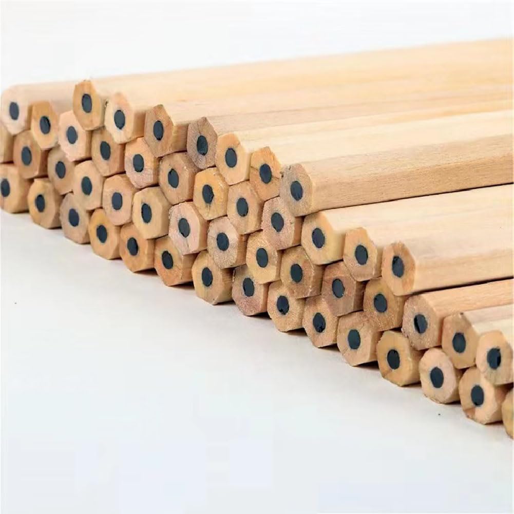 Crayons en bois Garvee, lot de 100, mine HB, corps hexagonal, bois naturel, crayons à écrire et à dessiner pour enfants et étudiants
