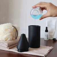 Distributeur de savon rechargeable en silicone Garvee, étanche, pour éviers de cuisine, désinfectant pour les mains, noir, pratique et durable