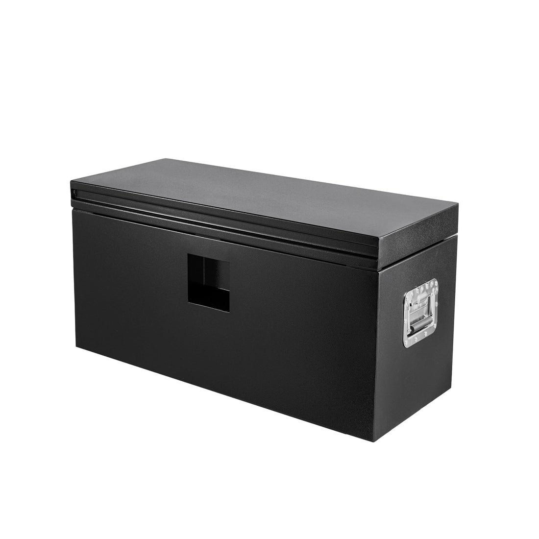 Garvee Coffre à Outils HHF pour Camion, Couvercle Rainuré avec Double Vérin Hydraulique, Format Compact 38×38×76cm, Noir