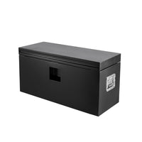 Garvee Coffre à Outils HHF pour Camion, Couvercle Rainuré avec Double Vérin Hydraulique, Format Compact 38 × 38 × 76 cm, Noir