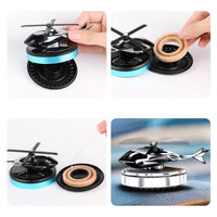 Diffuseur de parfum d'ambiance Garvee pour voiture, motif hélicoptère, solaire, aromathérapie, argenté, pour la décoration intérieure de votre véhicule.