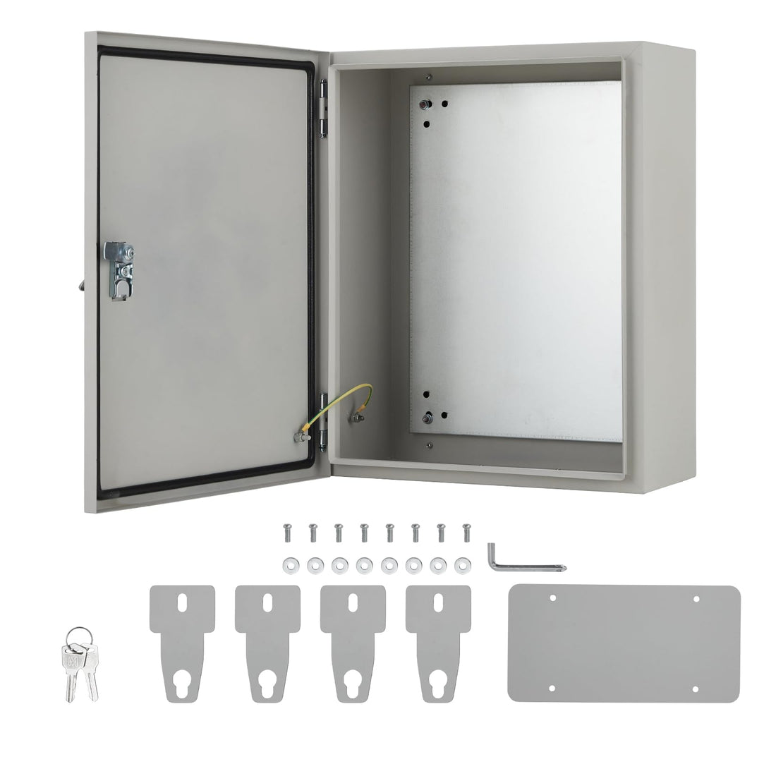 Garvee Boîtier électrique extérieur 61 x 40,6 x 30,5 cm NEMA 4X, boîtier en acier étanche IP67 à l'eau et à la poussière