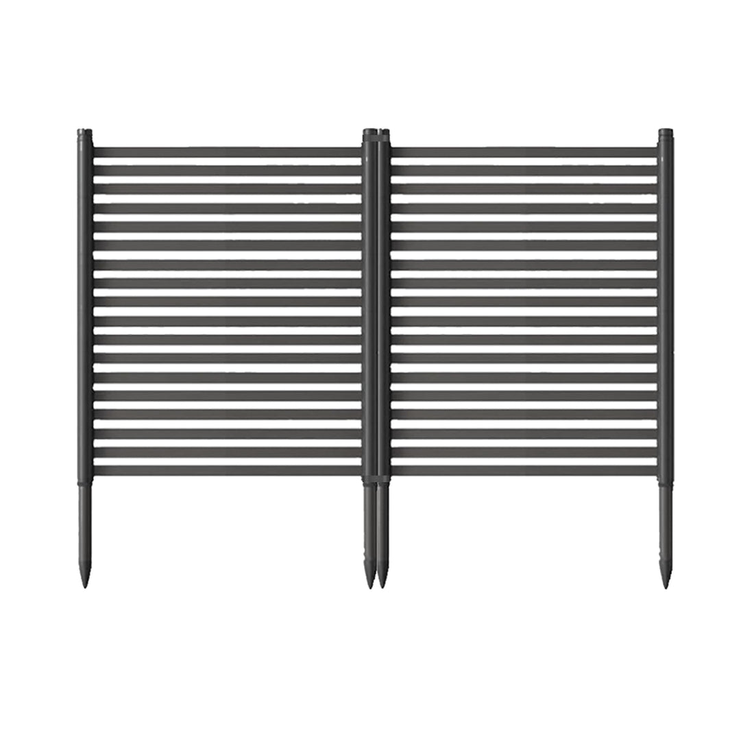 Clôture d'extérieur Garvee 119 x 89 cm, 2 panneaux métalliques, antirouille, résistante aux intempéries, pour jardin et terrasse, flexible, montage facile, grise