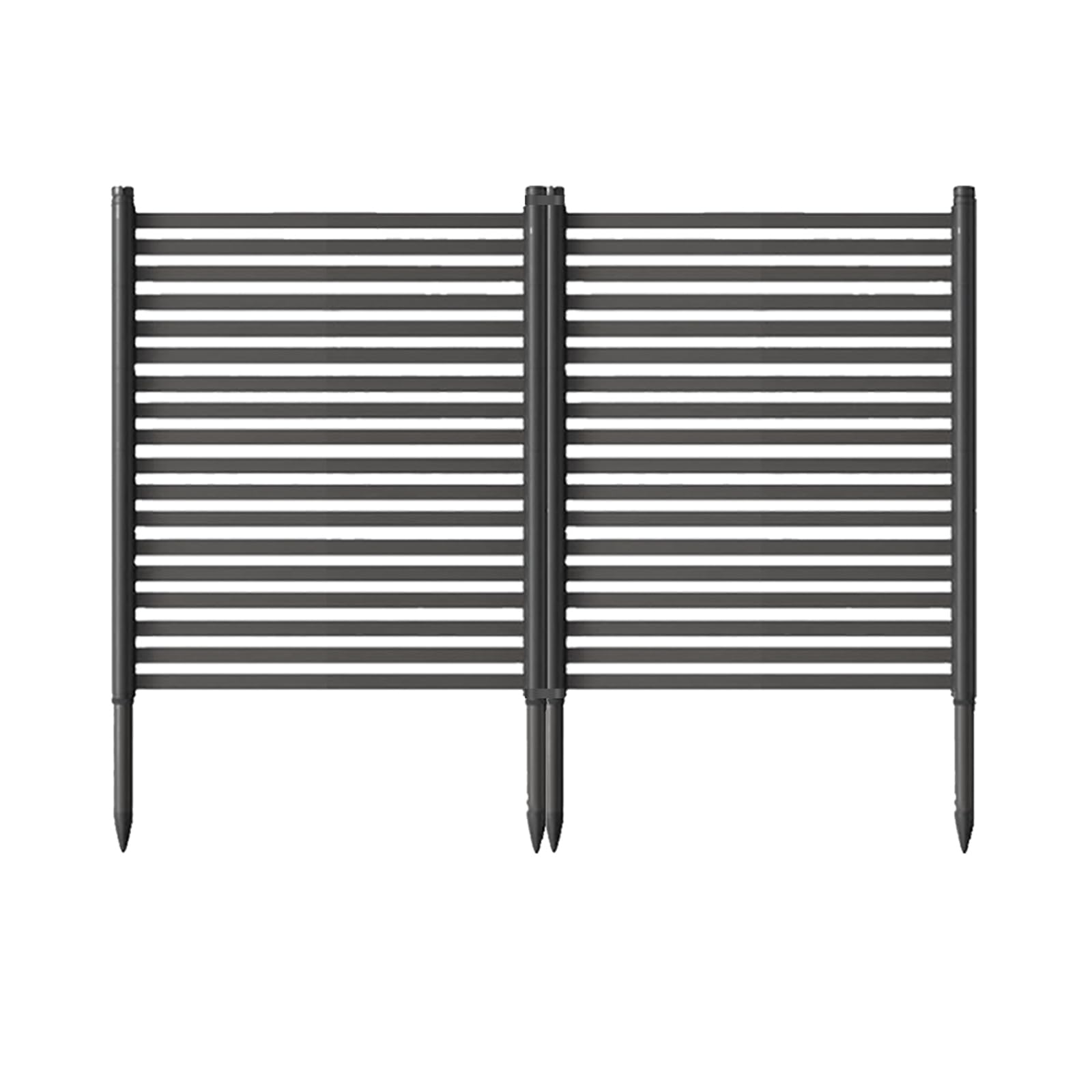 Clôture d'extérieur Garvee 119 x 89 cm, 2 panneaux métalliques, antirouille, résistante aux intempéries, pour jardin et terrasse, flexible, montage facile, grise
