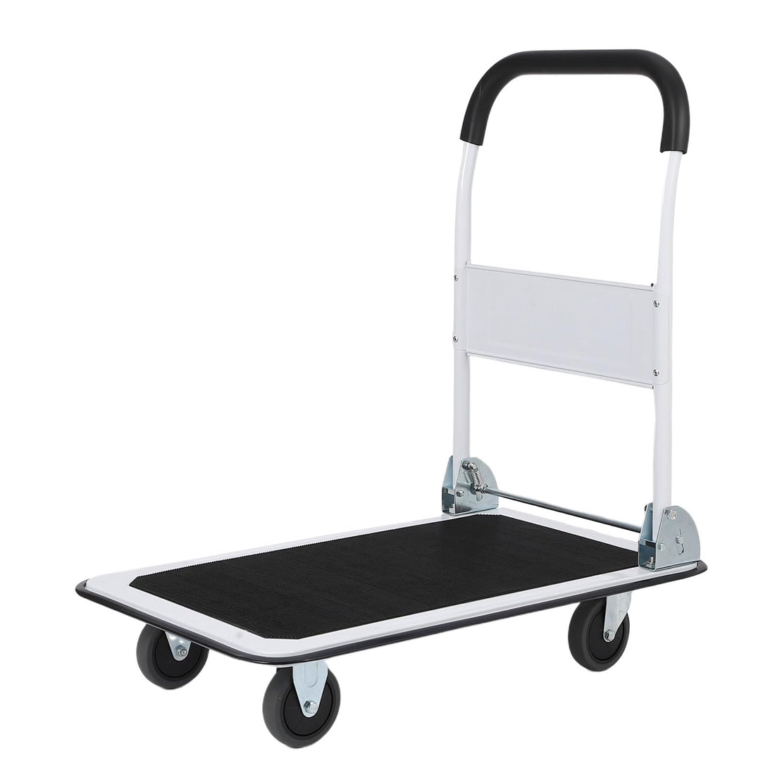 Chariot de manutention pliable Garvee, capacité de charge de 150 kg, roues en acier et caoutchouc, poignée ergonomique, idéal pour le bureau et l'entrepôt.