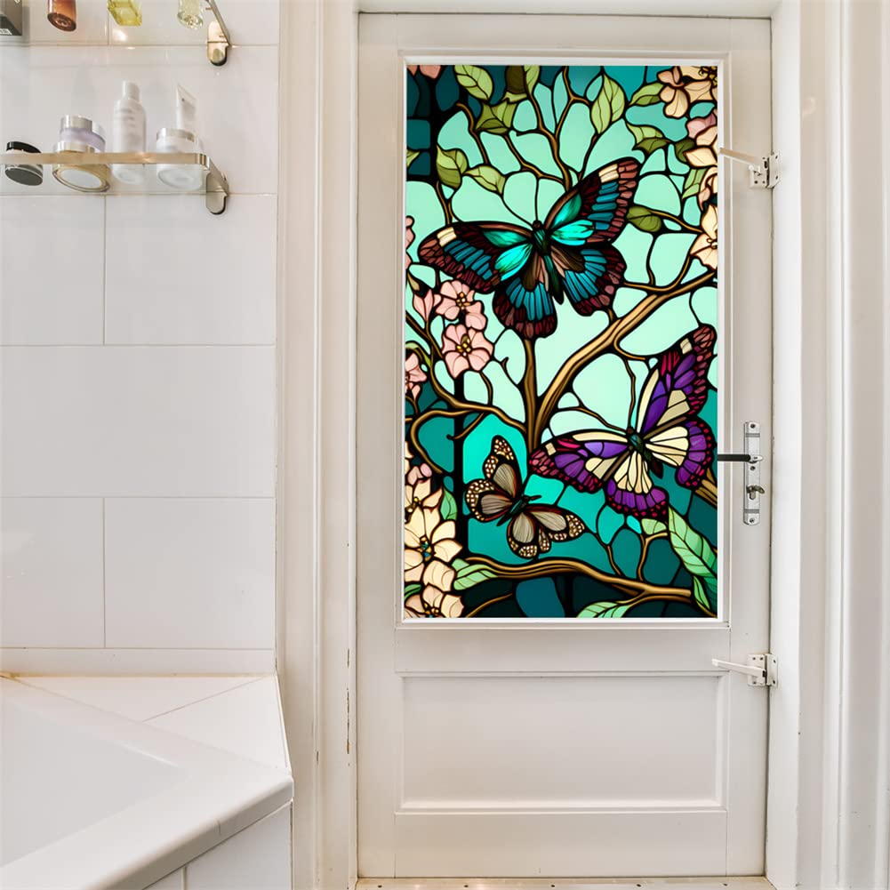 GARVEE Motyl Film de protection UV pour fenêtres, film statique transparent, 60 x 100 cm, pour espaces de vie.