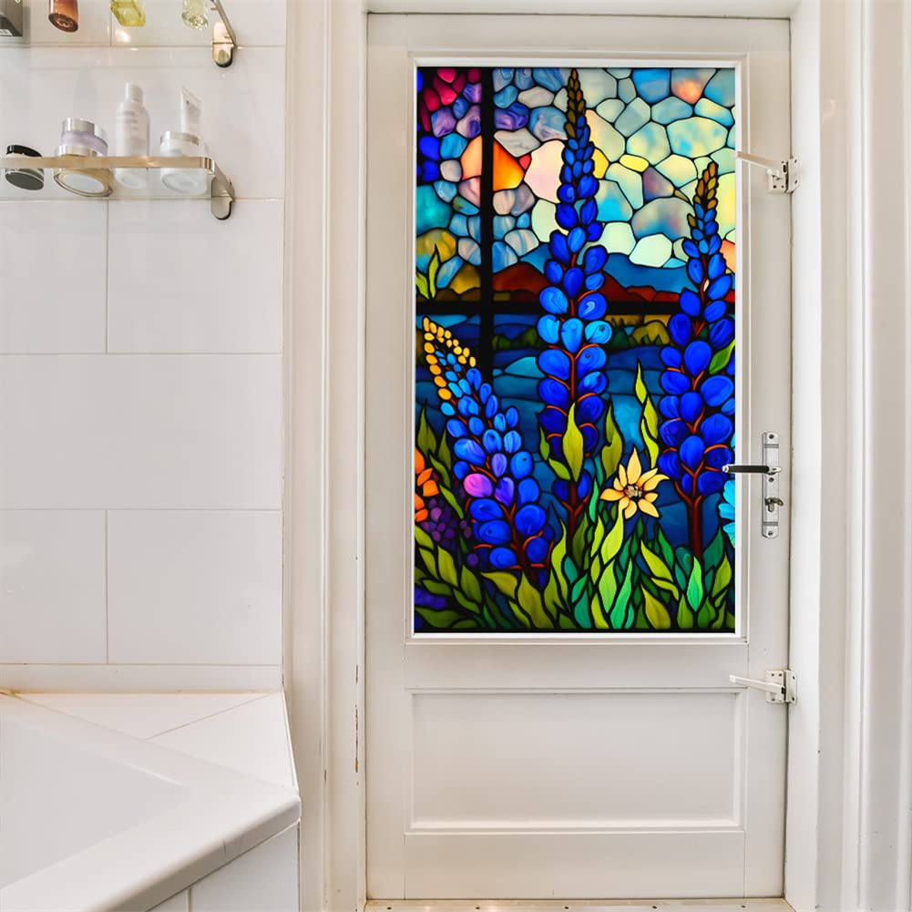 Film pour vitres Garvee à motif floral rétro, protection UV, amovible, sans colle, adhérence statique, 60 x 100 cm, pour préserver l'intimité et économiser l'énergie.
