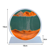 Décoration de sable 3D relaxante Garvee, tableau de sable rond en mouvement, vert, pour bureau et salon