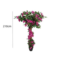 Bougainvillier artificiel Garvee de 2,10 m (6,9 pi) au design réaliste, idéal pour le bureau et le salon. En plastique, facile à nettoyer et polyvalent.