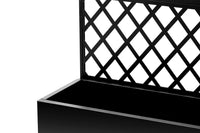 Jardinière surélevée Garvee en acier galvanisé avec treillis et brise-vue pour balcon et jardin, 180 x 89 x 41 cm, durable et mobile
