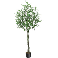 Eucalyptus Garvee de 1,5 m – Plante artificielle en soie, sans entretien, pour la maison et le bureau, aspect réaliste