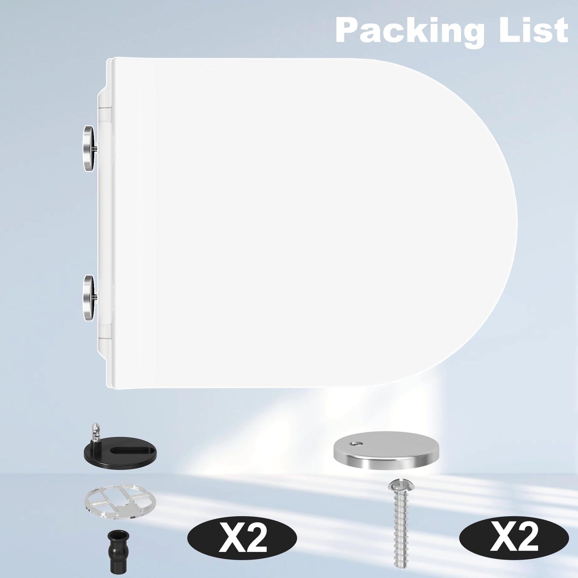 Garvee Abattant WC forme D blanc, UF Duroplast, fermeture douce automatique, déclipsage rapide, charnières réglables, salle de bain moderne