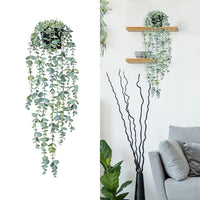 Couronne d'eucalyptus artificiel Garvee 35 cm, feuilles vertes décoratives pour porte, mur, fenêtre, porche
