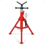 Garvee support de tuyauterie à tête en V, hauteur réglable de 71 à 132 cm, charge 1 134 kg, alliage d’aluminium - Rouge