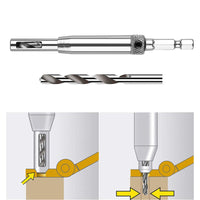 Coffret de 7+1 forets à charnière auto-centreurs Garvee, assortiment de forets HSS pour bois, métal, aluminium, cuivre, acier inoxydable, queue hexagonale de 6,35 mm (1/4")