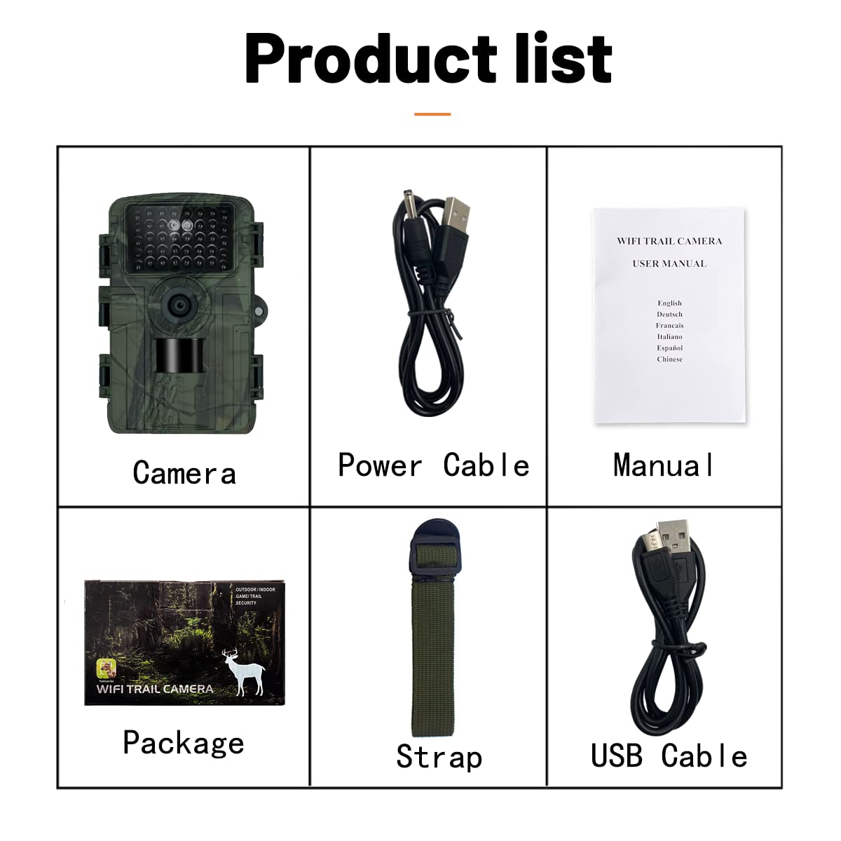 Caméra de surveillance Garvee Wildlife Camera 32MP 1080P WiFi IP66 étanche pour la chasse en extérieur avec vision nocturne (noire)