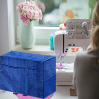 Housse de machine à coudre Garvee avec poches de rangement, pliable, anti-poussière, en tissu Oxford, bleue, pour atelier de couture