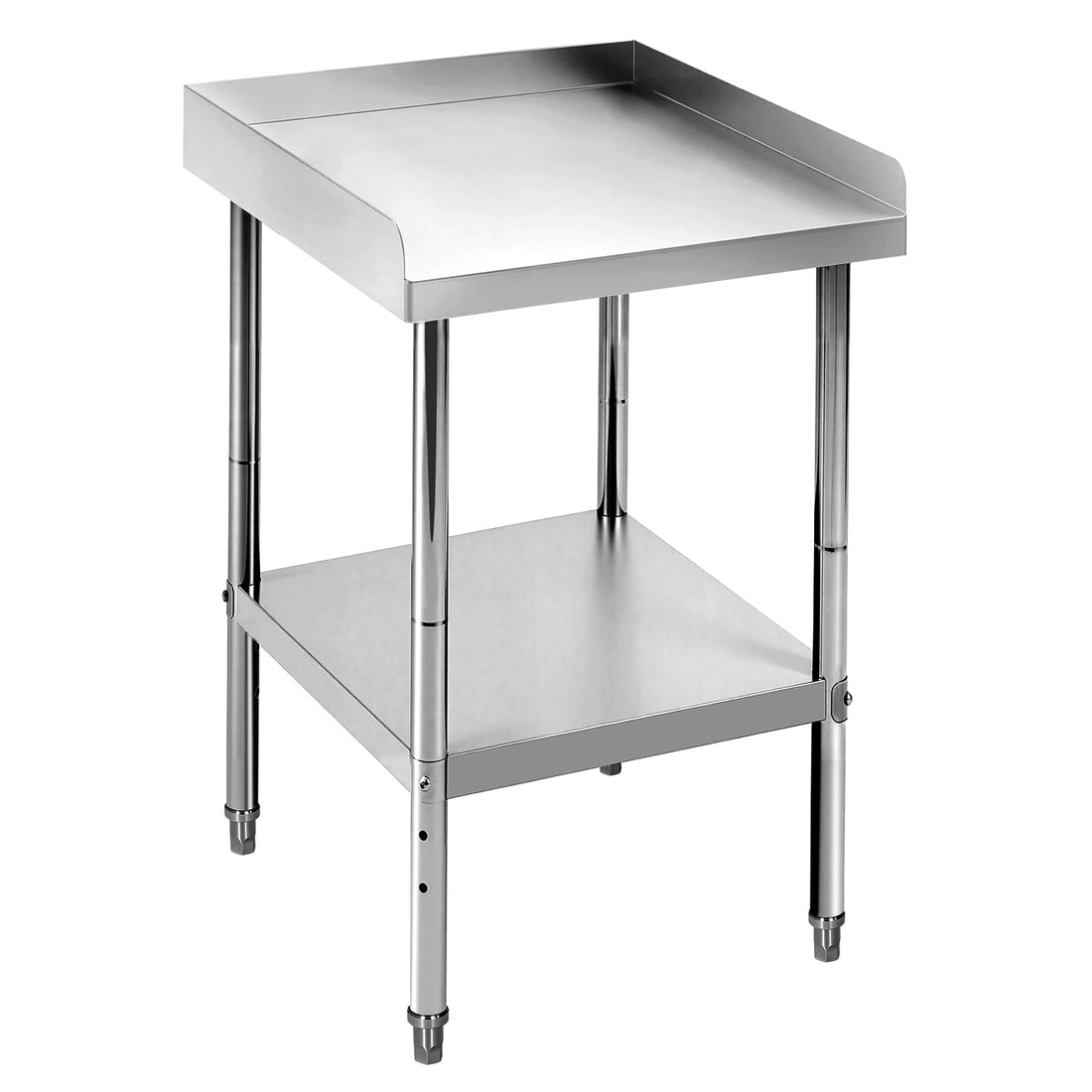Table de grillade Garvee en acier inoxydable, hauteur réglable, 30 x 60 x 75 cm, capacité de charge de 180 kg, certifiée NSF, pour usage commercial et domestique, construction robuste, argent