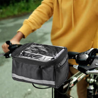 Panier de vélo pliable Garvee, grande capacité, bandes réfléchissantes, amovible, matériau robuste, polyvalent, idéal pour les trajets domicile-travail, le camping et le shopping, bleu