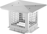 Garvee Chapeau De Cheminée 22,9 x 22,9 cm Acier Inoxydable, Bas Ajustable, Grille Maille Dense, Compatible Tuyau Argile, Résistant Intempéries