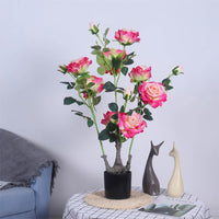 Arbre à pivoines artificielles Garvee 71 cm, réaliste, durable, en plastique et soie, facile d'entretien, décoration intérieure et extérieure, vert