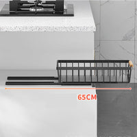 Organisateur de placard extensible Garvee avec rails amortisseurs pour cuisine et garde-manger, sans perçage, antidérapant et pratique