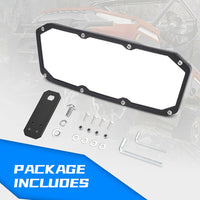 Rétroviseur central convexe Garvee UTV compatible avec Polaris Ranger 500/570/900/1000 (2017-2022), noir, rétroviseur universel pour la navigation de plaisance et les bateaux.