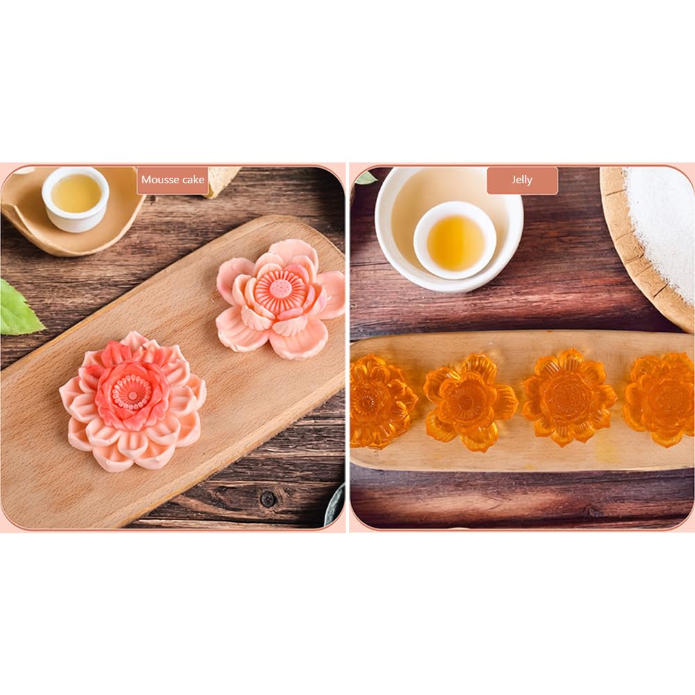 Moule en silicone 3D Lotus Garvee pour cupcakes, chocolat, flexible, apte au contact alimentaire, pour bougies, savon, résine, pâtisserie, loisirs créatifs ZW-319