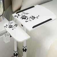 Table de lit mobile Garvee sur roulettes, table pour ordinateur portable à hauteur réglable pour lit d'hôpital ou lit médicalisé, 60 × 40 × 65-95 cm, noire