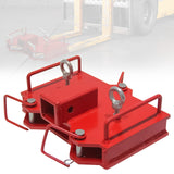 Garvee Attelage De Remorque Pour Chariot Élévateur 5,1cm, Fourches Doubles, Capacité 2948,4kg, Acier Robuste, Revêtement Poudre Rouge