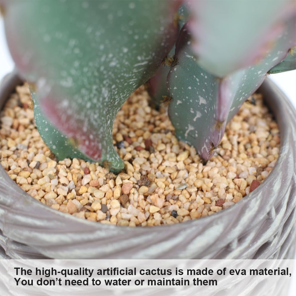 Cactus artificiel Garvee de 90 cm (3 pieds), design réaliste, en plastique vert, pour une utilisation intérieure et extérieure.