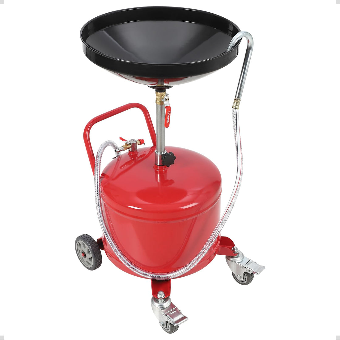 Bac de vidange d'huile Garvee 8 gallons en acier avec roulettes, indicateur de niveau d'huile, hauteur réglable et grand entonnoir, pour atelier et usage domestique, noir