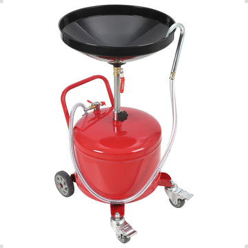 Bac de vidange d'huile Garvee 8 gallons en acier avec roulettes, indicateur de niveau d'huile, hauteur réglable et grand entonnoir, pour atelier et usage domestique, noir