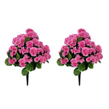 Bégonias artificiels lavande Garvee en boule de 58 cm (23 po), en polyéthylène résistant aux UV et aux intempéries, avec piquet pour le sol, pour jardin et terrasse (vert).