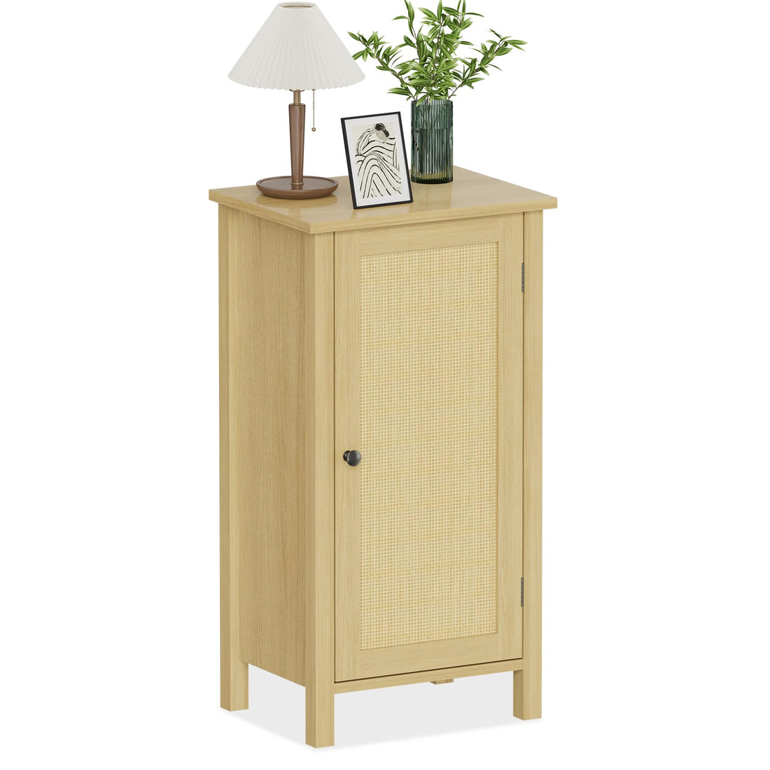 Table de chevet Garvee Farmhouse 40 cm, style bohème moderne, avec tiroir, en bois, pieds robustes, idéale pour la chambre et le salon, compacte