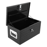 Garvee Coffre à Outils 50,8 cm Aluminium Avec Plaque Diamant Étanche Serrure Inox Pour Camion Remorque Camping