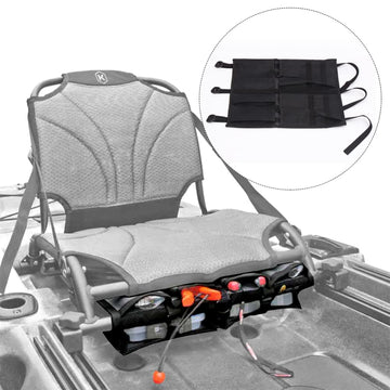 Sac de rangement pour kayak Garvee avec sangle réglable, matériau durable, organisateur sous le siège, idéal pour les sports nautiques, noir