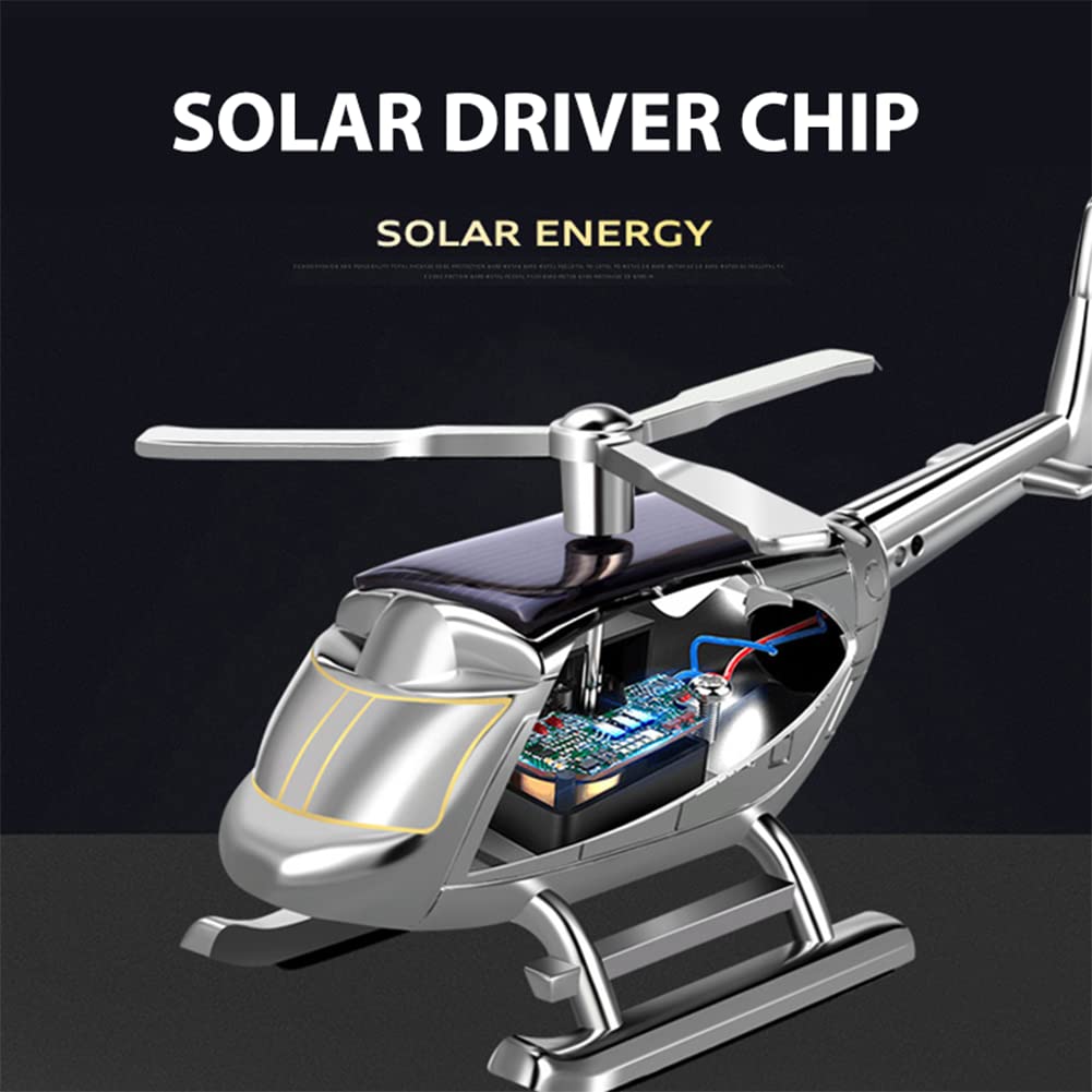 Diffuseur de parfum solaire Garvee pour voiture et maison, en forme d'hélicoptère, couleur or. Idéal pour l'aromathérapie.