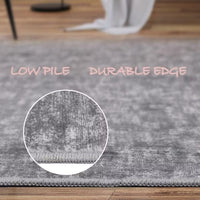 Tapis de salon Garvee, doux, lavable en machine, antidérapant, gris moderne, 80 x 150 cm