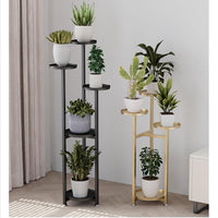 Étagère à plantes Garvee, support à fleurs d'angle avec pieds antidérapants, structure métallique multicouche, idéale pour le salon et la chambre, gain de place moderne.
