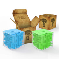 Coffret puzzle labyrinthe Garvee Money Maze, 2 pièces, en plastique, bleu et vert, pour enfants et adultes, maison et bureau