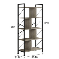 Garvee étagère industrielle haute à 5 niveaux avec rangement pour salon, bureau, chambre, en MDF et métal, robuste et anti-basculement