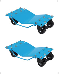 Chariot de manutention Garvee Auto Dolly Set 2, capacité de charge de 1814 kg (4000 lb), acier au manganèse, base antidérapante, roues pivotantes à 360°, 40,6 cm x 33 cm (16 po x 13 po), bleu, atelier et garage