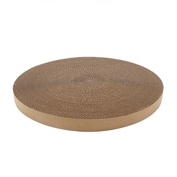 Garvee Tapis de Griffoir Ronds de Rechange en Carton, Design en Maille de Carton Ondulé Naturel pour les Jeux des Chats, 38 cm