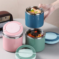 Boîte à lunch isotherme Garvee 630 ml en acier inoxydable avec poignée, double paroi étanche, sans BPA, verte, idéale pour le travail et les voyages.