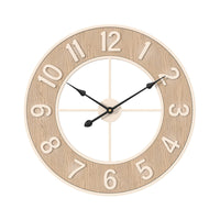 Horloge murale silencieuse GARVEE grand format 60 cm, style moderne imitation bois, résistante aux intempéries, idéale pour la cuisine, le salon, le bureau ou le bar.