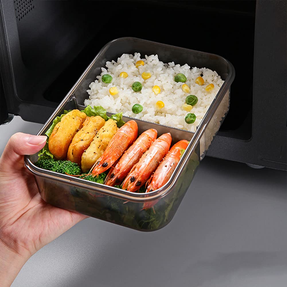 Boîte à bento hermétique Garvee, 2 compartiments, étanche, 1100 ml, sans BPA, légère, idéale pour l'école et le bureau
