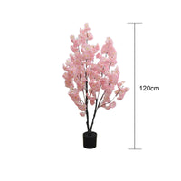 Cerisier artificiel Garvee de 1,20 m avec tiges ajustables et pot en plastique pour l'intérieur et les mariages, entretien facile, fleurs réalistes